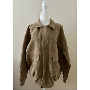 [V] Vintage Khaki Bomber Jacket